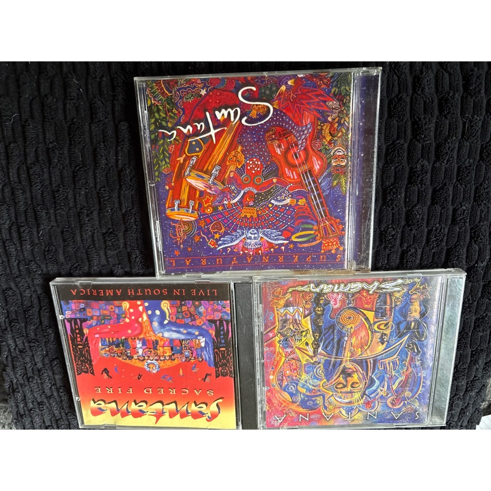 Santana CD Lot of 3 Supernatural Shaman Sacred Fire Live in South America Rock